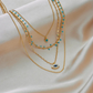 Multi layer ZirconEvil eye necklace