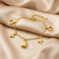 Flowers charm chain bracelet