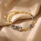 U link two tone chain bracelet