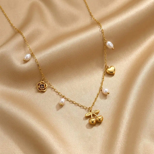 Cherry charm necklace