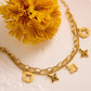 Golden Petal Charms Bracelet