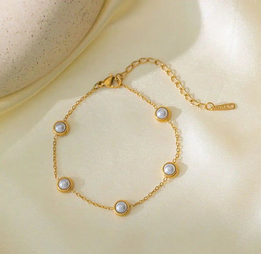 5 Pearl Chain Bracelet