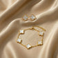 Four Leaf Clover 2pc Earrings and Braclets Combo