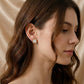 Four Leaf Clover Earing - White