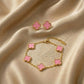 Four Leaf Clover 2pc Earrings and Braclets Combo